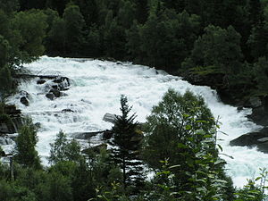 Vattenfallet Vallestadfossen.