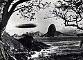 Zeppelin sobrevoando a Baía de Guanabara, em 25 de Maio de 1930