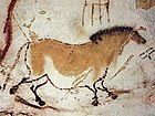 Caballu, cueva de Lascaux, pintura paleolítica.