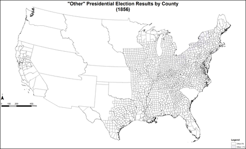 Map of "Other" presidential election results by county