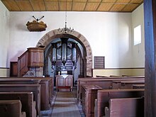 Intérieur de l'église protestante Saint-Michel de Reitwiller.