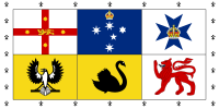 The standard of Charles III, King of Australia, used throughout Australia and abroad