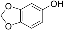 Chemical structure of sesamol