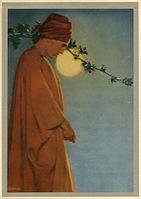 "Un rubí s'encén a la vinya", il·lustració per a Rubaiyat d'Omar Khayyam de FitzGerald d'Adelaide Hanscom Leeson (c. 1905).