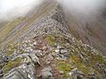 The arête from Càrn Mòr Dearg is popular with strong walkers