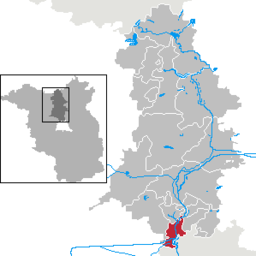 Hennigsdorfs läge i Brandenburg