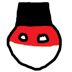 Indonesiaball memakai peci