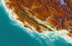 Kabir Kuh ranges topographic map