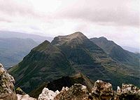 Liathach seen from Beinn Eighe. The two Munro summits are in the background.