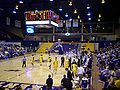 Looking south towards main lobby with Blue and Gold Loge visible at the top.