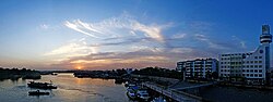 View of the Grand Canal of China in Pizhou