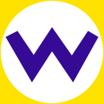 Logo de la casquette de Wario, fréquemment vu dans les différents jeux de la série.