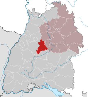 Li position de Subdistrict Böblingen in Baden-Württemberg