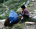 Een sherpa in Nepal