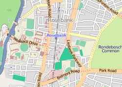 'n OpenStreetMap-straatkaart van Rosebank