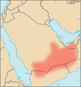 Situación del Rub al-Jali en Arabia