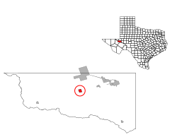 Location of Pyote in Ward County