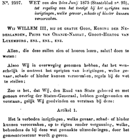 Kopie in het Algemeen Politieblad (1875)