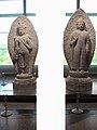 Standing Bodhisattva Maitreya (left), 719. Granite, h. 1.83 m. National Museum of Korea, National Treasure no. 81. Standing Amitabha (right), 719. Granite, h. 1.74 m. National Museum of Korea, National Treasure no. 82.