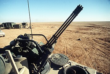 A close-up of the 20 mm Vulcan cannon on the M163 VADS.