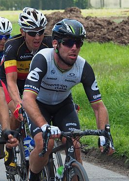 Cavendish tijdens Parijs-Roubaix 2016.