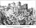 Vue cavalière d'Avignon par le père jésuite Martelange en 1617.