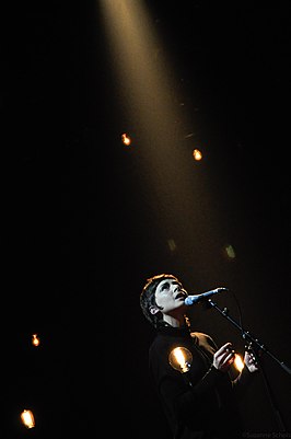 Melanie De Biasio tijdens de European Border Breakers Awards 2015 in de Stadsschouwburg te Groningen