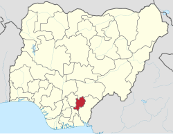 Location of Ebonyi State in Nigeria