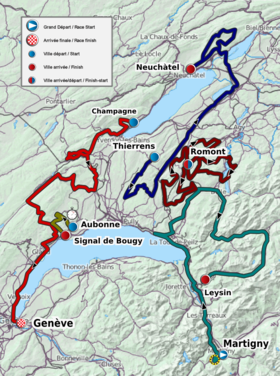 Karte Tour de Romandie 2011