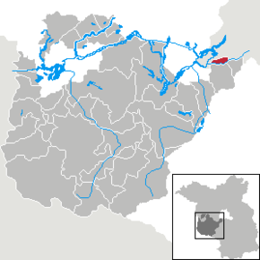 Poziția Kleinmachnow pe harta districtului Potsdam-Mittelmark