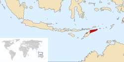 Geografisk plassering av Aust-Timor