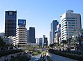 Cheonggyecheon stream flowing through Seoul