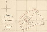 Indeling van de gemeente Amstenrade in afdeling A en B. Dit zijn twee gedetailleerde kaarten waarop de percelen aangegeven zijn; hierbij horen leggers (Oorspronkelijke Tafelen) waarin de oppervlakte, eigenaar en het gebruik beschreven worden.