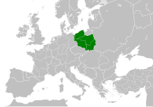 A map depicting Poland