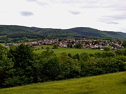 Göttingerode from the ridge of the Langenberg, 2017