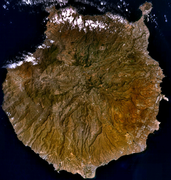 Gran Canaria satelliittikuvassa.