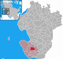 Elhelyezkedése Schleswig-Holstein térképén