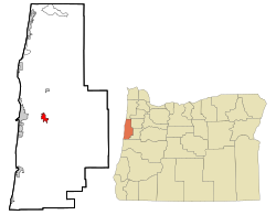 Location in Oregon