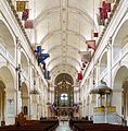 According to an old tradition, war trophies decorate the vault of the Cathedral of Saint-Louis-des-Invalides