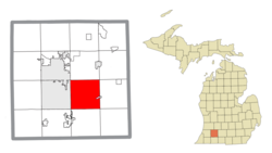 Location within Kalamazoo County and an administered portion of the CDP of Scotts