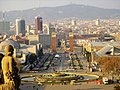 Plaça d'Espanya con le Torri Veneziane dal MNAC