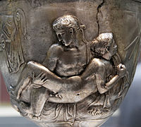 Taça Roman Warren, obra de prata repoussé