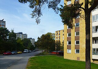 Bebyggelsen längs Oxelvägen