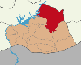 Map showing Siverek District in Şanlıurfa Province