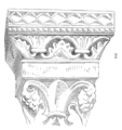 1. Ábaco românico do século XII. Decoração com ornamentos simples.