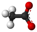 Kugla-i-štap model aniona acetata