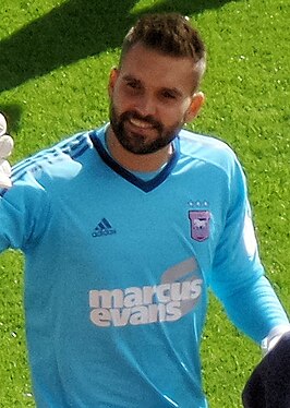 Białkowski in 2017 als speler van Ipswich Town