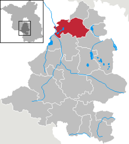 Ludwigsfeldes läge i Landkreis Teltow-Fläming