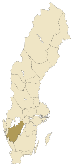 Location of Västergötland