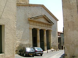 The 19th century, neo-classical fronted, temple.